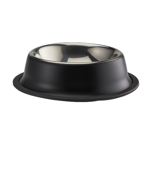 8 oz. Stainless Steel Pet Food Bowl in Black