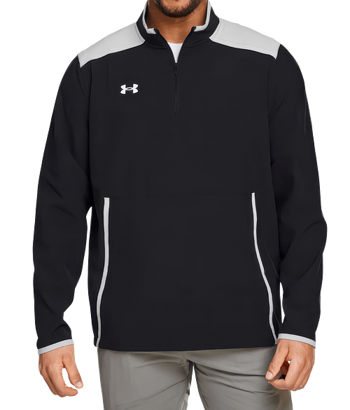 Under Armour Motivate 3.0 Performance Quarter Zip Pullover in Black/Mod Grey/White