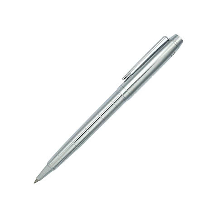Luxe Laser Engraved Recycled Brass Pillar Ballpoint Pen (black ink) in Black