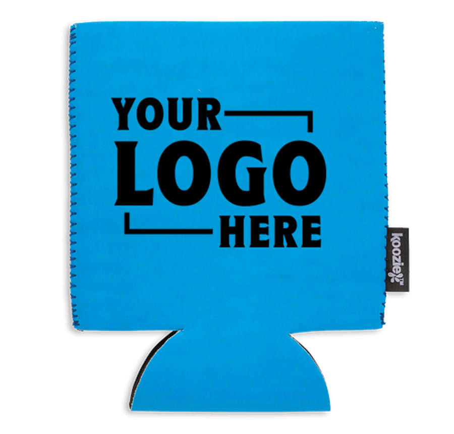 Full Color Koozie® Glow-in-the-Dark Can Cooler in Light Blue