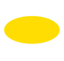 Full Color 1 in. x 2 in. Oval Roll Labels (500 per roll) - Color: Yellow