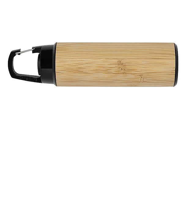 Laser Engraved Bamboo Flashlight with Carabiner
