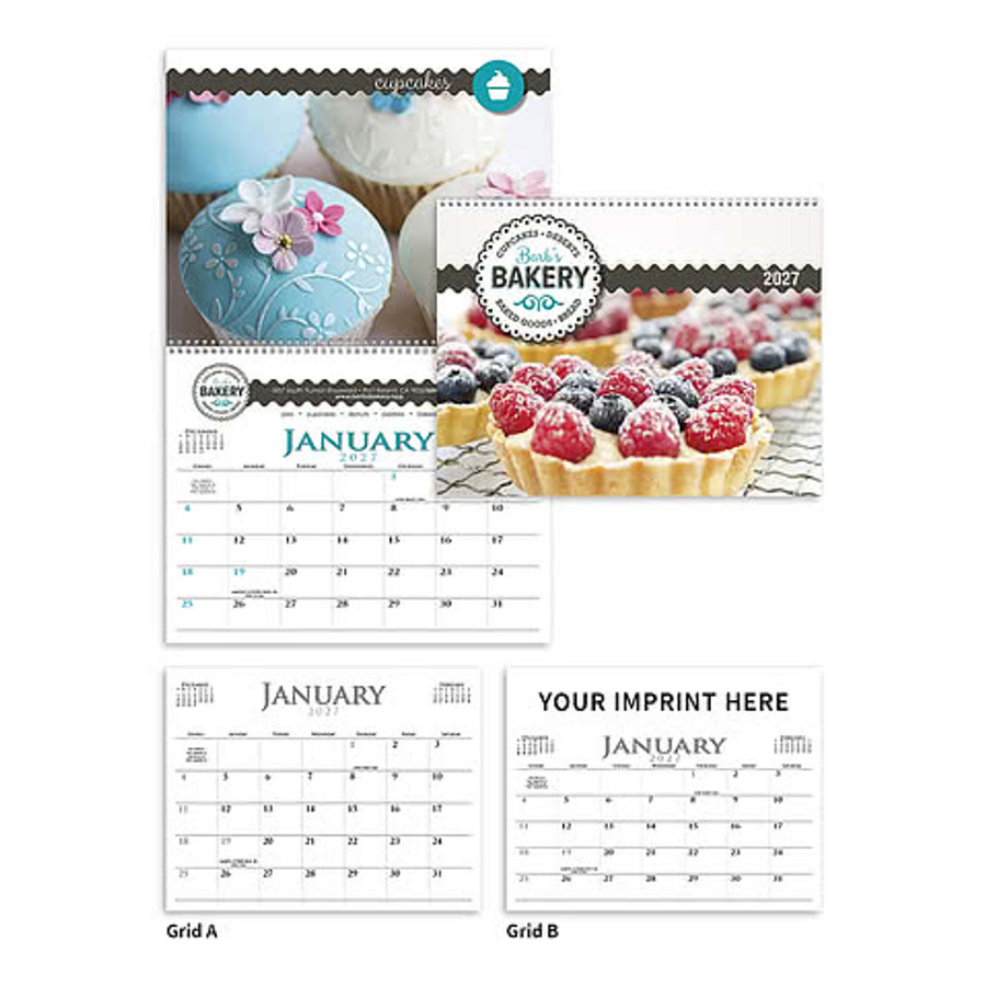 Full Color Executive Spiral Wall Calendar in Executive Small-Quantity Appointment.2026