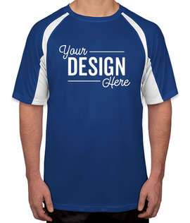 Badger B-Dry Contrast Performance Shirt - Color: Royal / White
