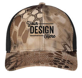 Port Authority Performance Camo Trucker Hat - Color: Kryptek Highlander / Black