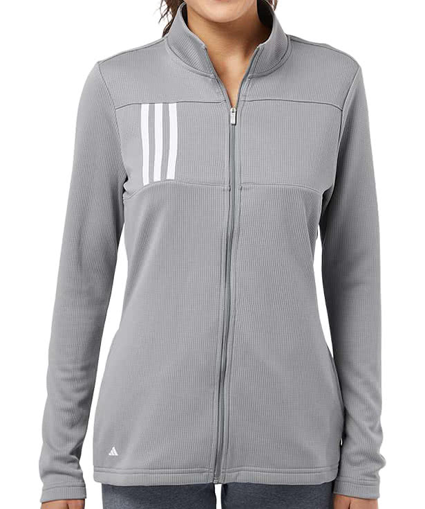 Adidas Women's 3-Stripes Double Knit Performance Full Zip Jacket