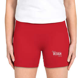 Badger Women's 4" Compression Shorts - Color: Red
