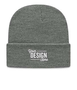 Cap America Knit Cuff Beanie - Color: Heather Grey