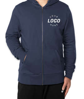 Allmade Organic French Terry Zip Hoodie - Color: Night Sky Navy
