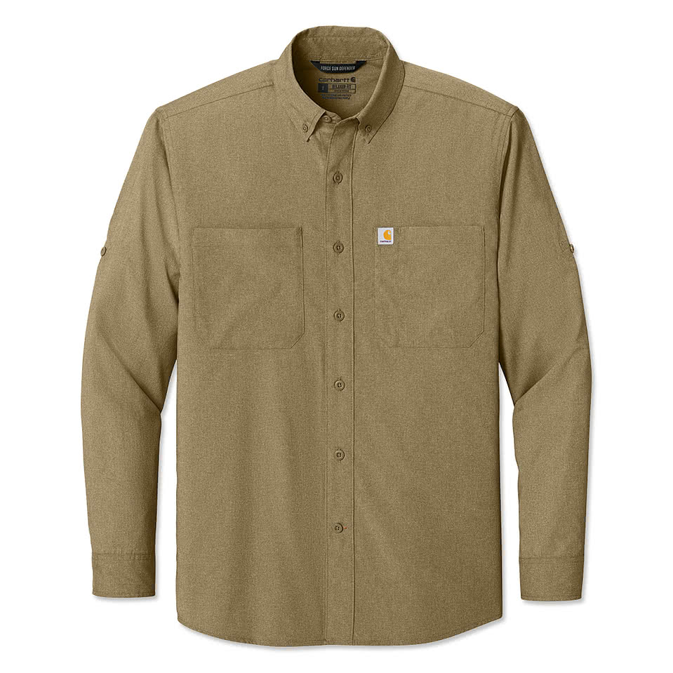 Carhartt Force Sun Defender Long Sleeve Work Shirt - Embroidered
