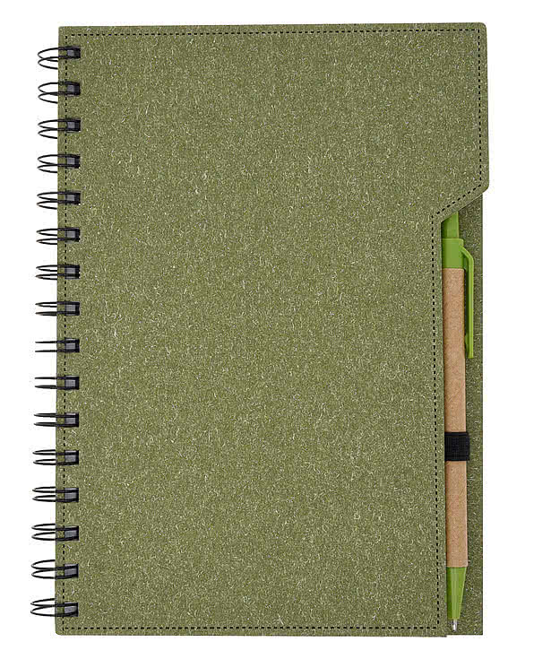Inspire Soft Cover Spiral Notebook with Sticky Notes and Pen