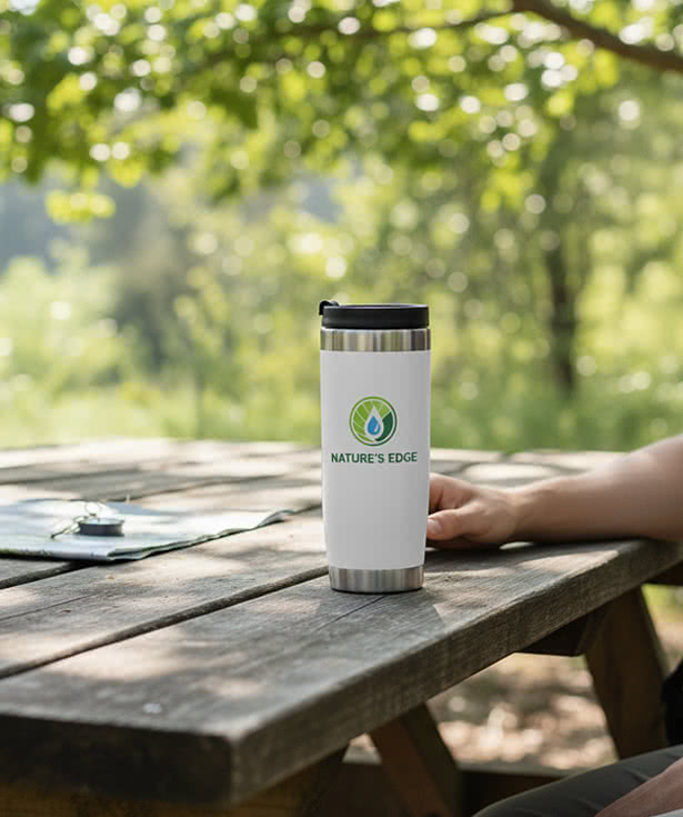 Full Color 15 oz. Travel Stainless Steel Insulated Tumbler