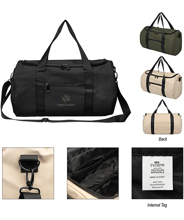 Hudson Recycled Leatherette Duffel Bag