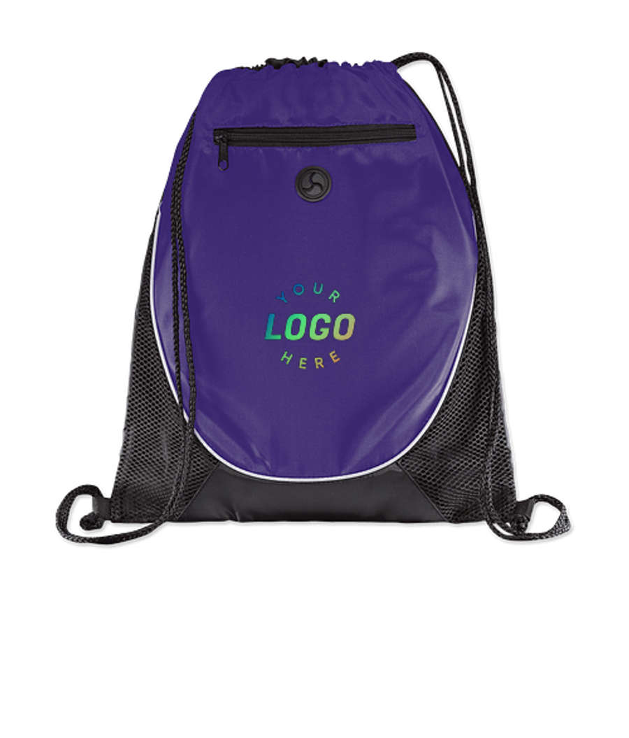 Peek Mesh Drawstring Bag in Purple