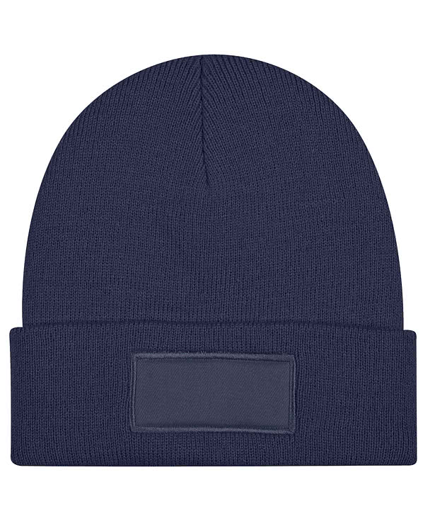 Knit Patch Cuff Beanie