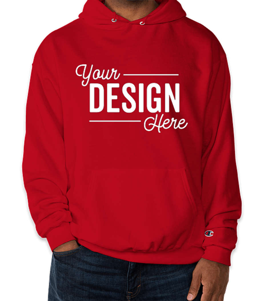 Champion Powerblend Midweight Pullover Hoodie in Scarlet