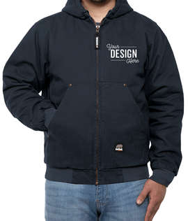 Berne Highland Washed Cotton Duck Hooded Jacket - Color: Midnight