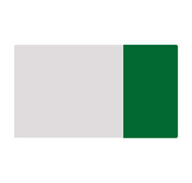 2" x 3.5" Horizontal Clear Plastic Business Cards - Color: Clear / Kelly Green