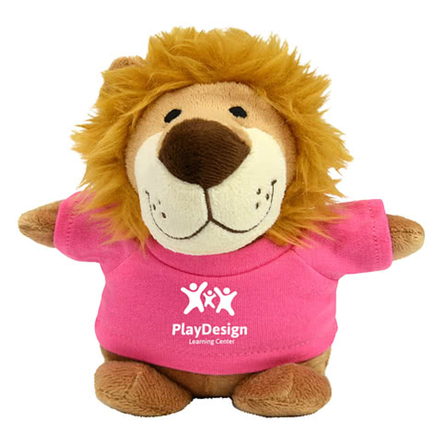 Full Color Bean Bag Buddies 6" Lion Plush Animal in Maroon