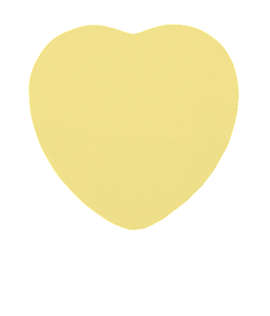 3M Heart Post-it® Note - 50 sheets/pad - Color: Recycled Canary Yellow