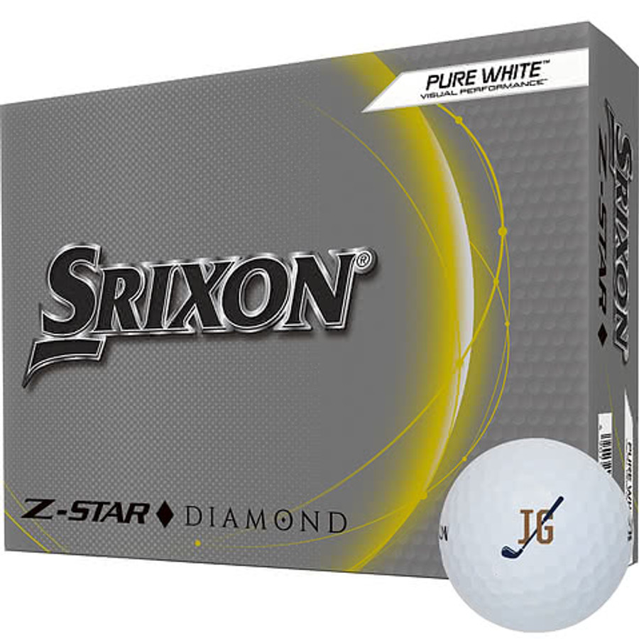 Full Color Srixon Z-Star Diamond Golf Balls (Box of 12) in White