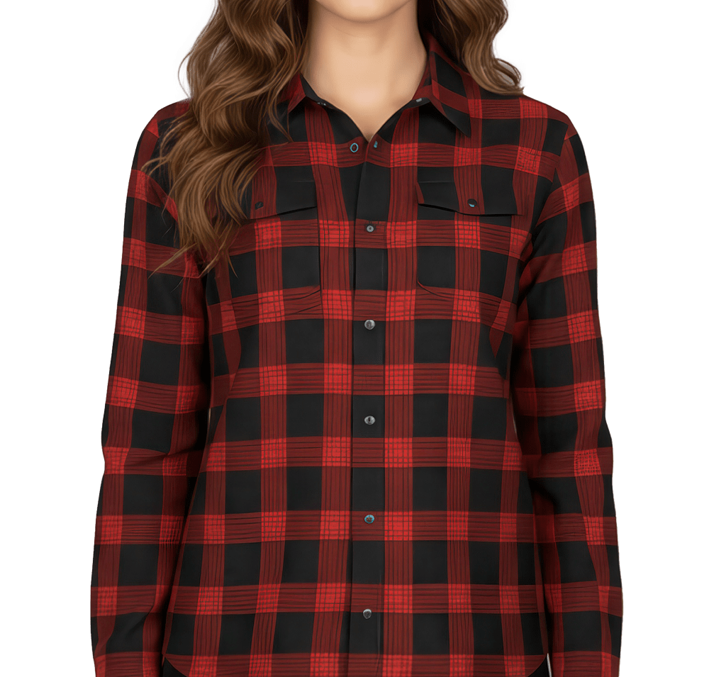 Stormtech Women's Logan Snap Front Plaid Long Sleeve Shirt-default