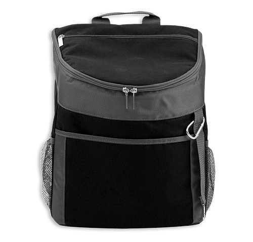 Full Color 28 Can Backpack Cooler in Black