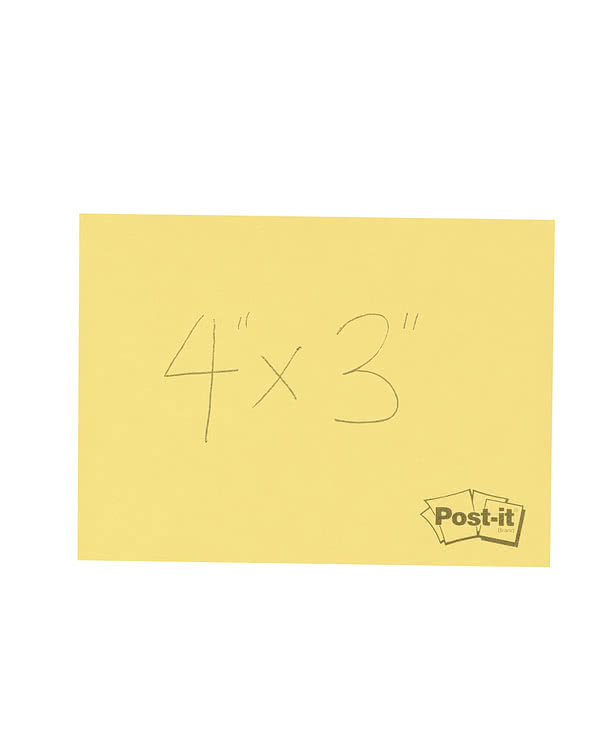 3M Post-it® Note- 4" x 3" - 100 sheets/pad
