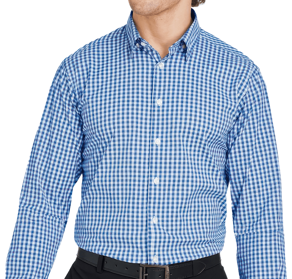 Devon & Jones CrownLux Gingham Performance Dress Shirt-default