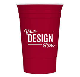16 oz. Reusable Plastic Party Cup - Color: Red