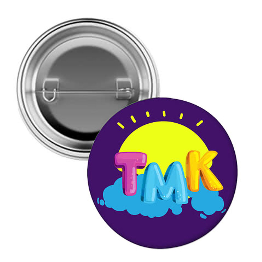 Full Color Lapel Pin Back Button in Silver