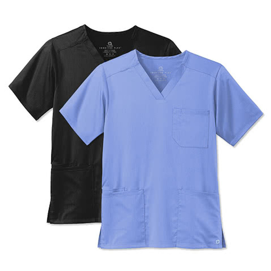 Wink Premiere Flex Stretch V-Neck Scrub Top in White