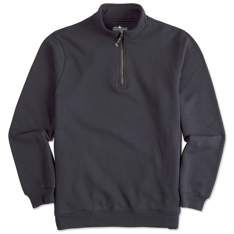 Charles River Crosswind Quarter Zip Sweatshirt - Printed