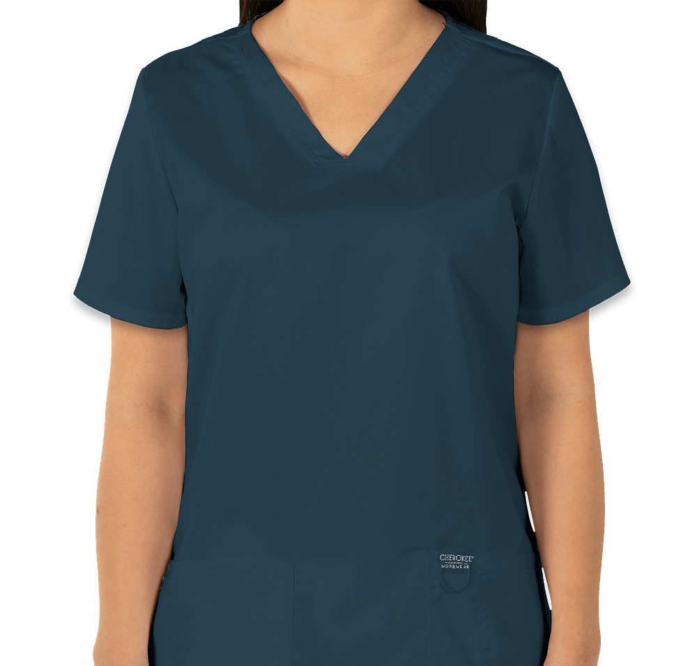 Cherokee Workwear Revolution Women's V-Neck Scrub Top - Embroidered-default