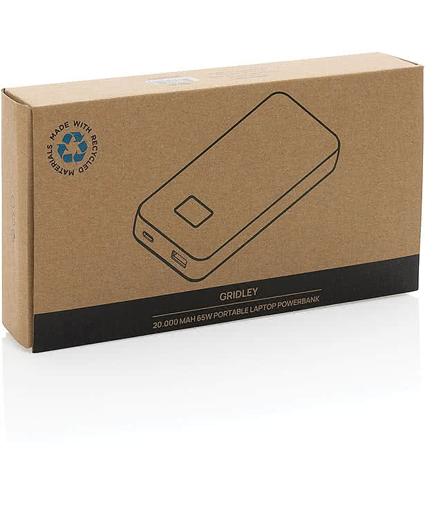 Gridley Recycled 20,000 mAh 65W Laptop Power Bank