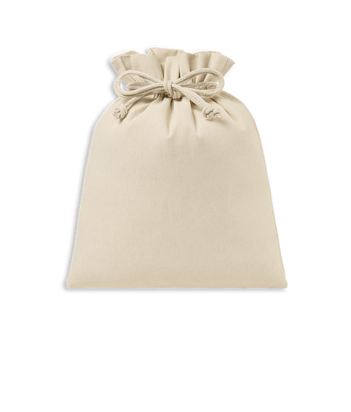 Large Canvas Drawstring Gift Bag in Natural
