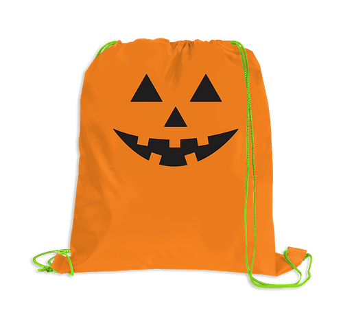 Full Color Holiday Drawstring Bag in Pumpkin