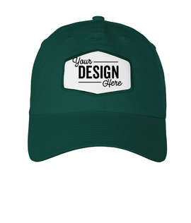 Ahead Largo Washed Twill Baseball Hat with White Hexagon Patch - Color: Hunter Green