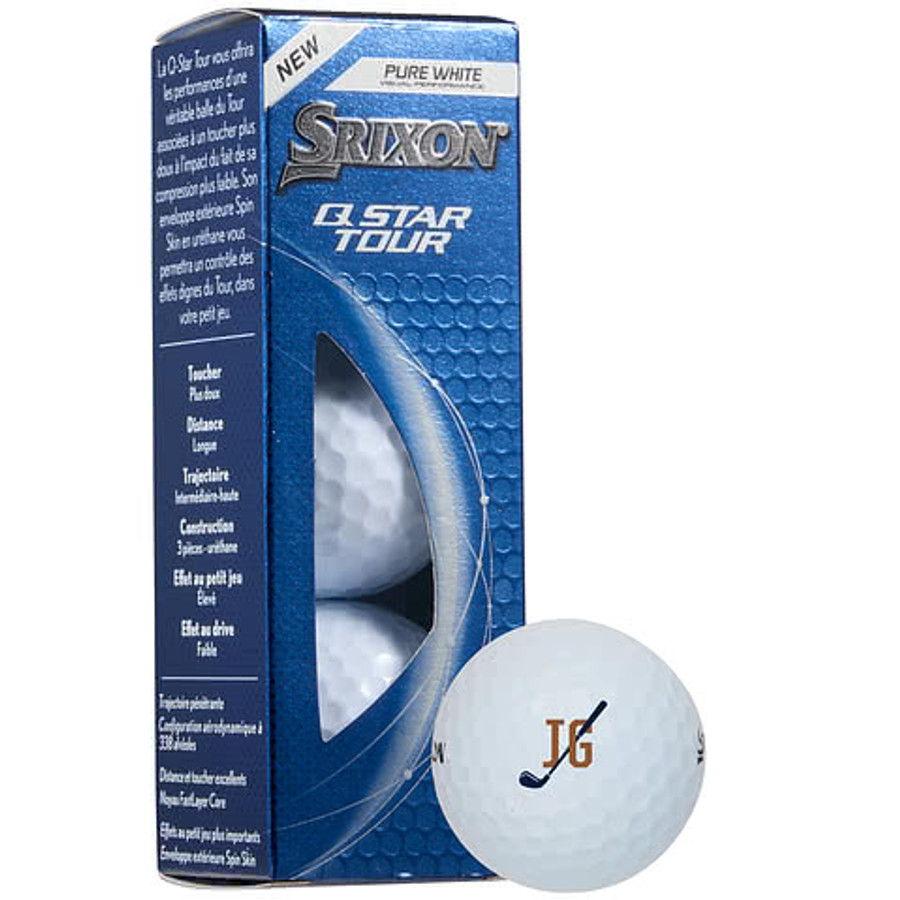 Full Color Srixon Q-Star Tour Golf Balls (Box of 3) in White