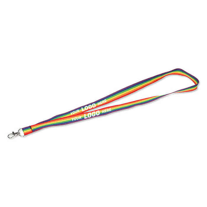 Recycled Polyester Rainbow Lanyard