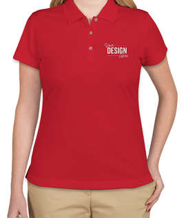 Adidas Women's ClimaLite Performance Polo - Color: Power Red / White