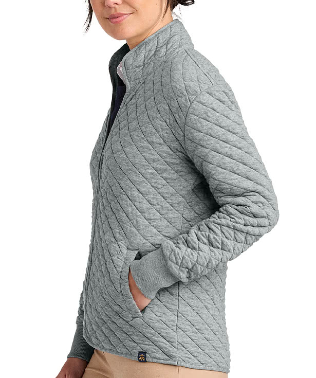 Brooks Brothers Women's Diamond Quilted Full Zip Jacket