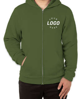 Soffe Classic Zip Hoodie - Color: Olive Drab Green