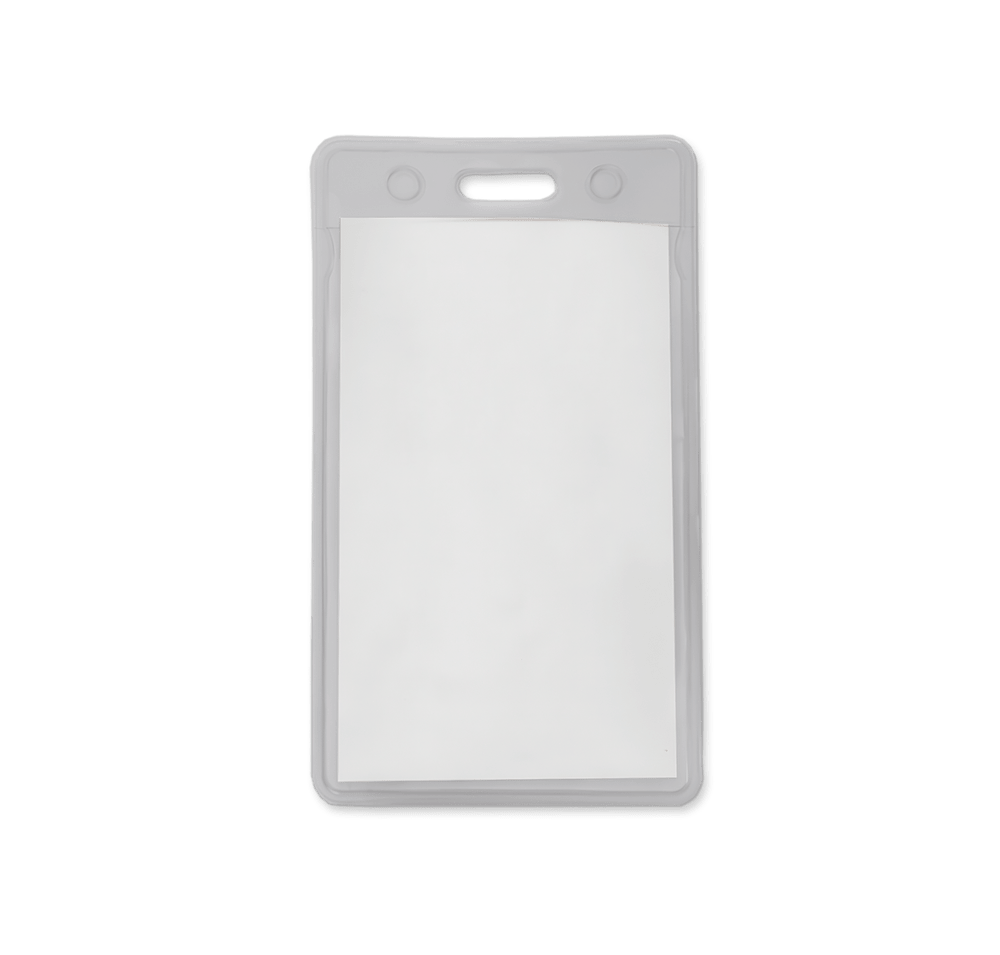 2" x 3.62" Vertical Vinyl Badge Pouch-default