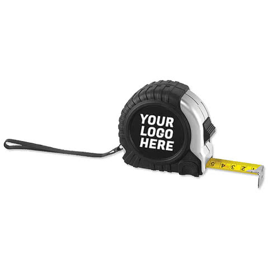Pro Locking Tape Measure in Black w/ Silver Trim