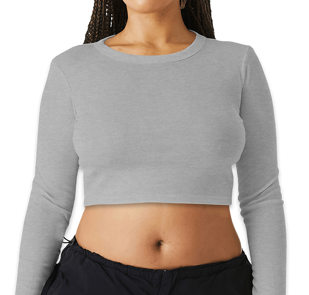 Bella + Canvas Women's Micro Rib Long Sleeve Crop T-shirt-default