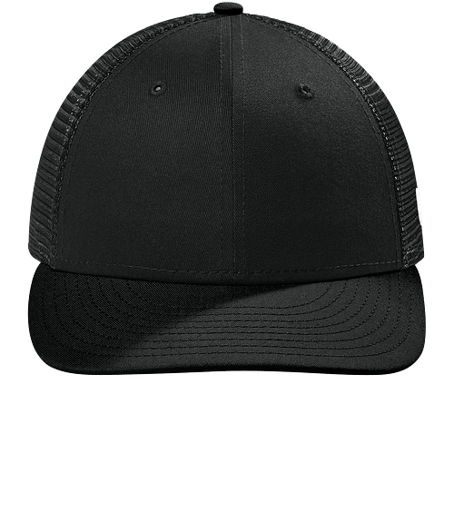 New Era Snapback Low Profile Trucker Hat in Flag Black