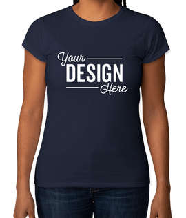 Gildan Women's Slim Fit Softstyle Jersey T-shirt - Color: Navy