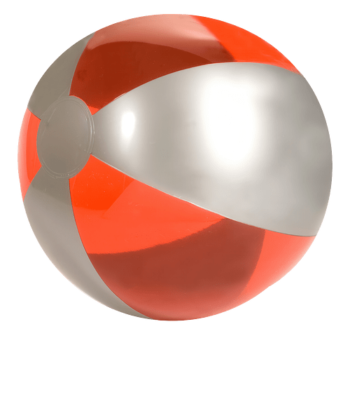 16" Luster Tone Beach Ball in TRANSLUCENT RED