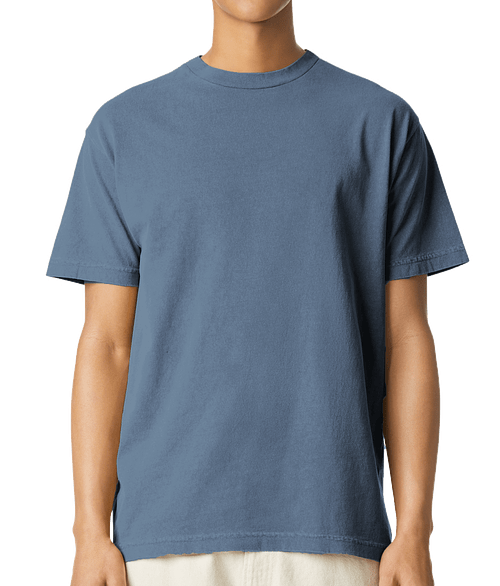 American Apparel Garment Dyed Cotton T-shirt in Faded Navy